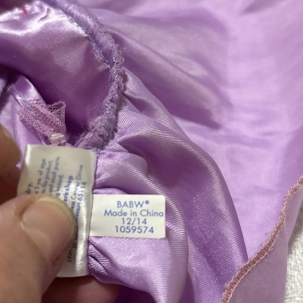 Build a Bear Orchid Dressy Dress Mesh Sparkle Purple Party Pink Trim Bead